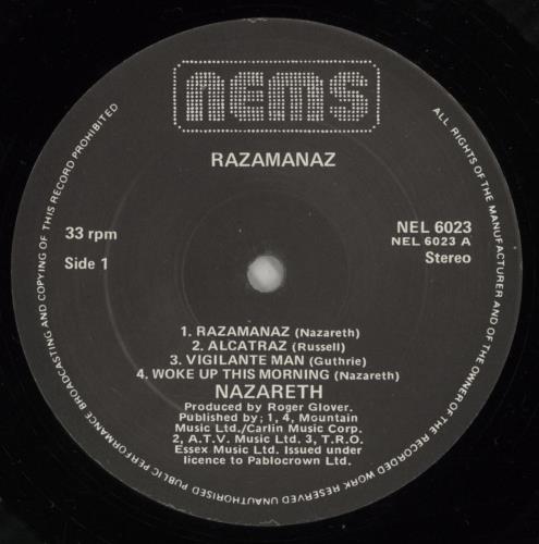 Nazareth Razamanaz vinyl LP album (LP record) UK NZRLPRA611249