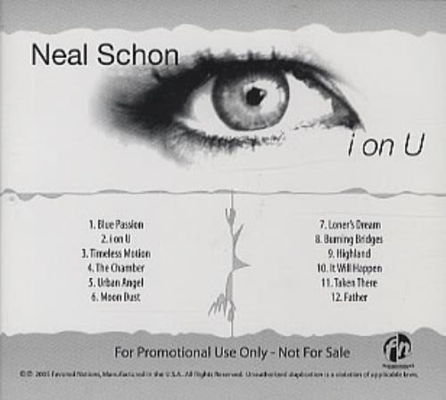 Neal Schon I On U CD single (CD5 / 5") US NCNC5IO321773