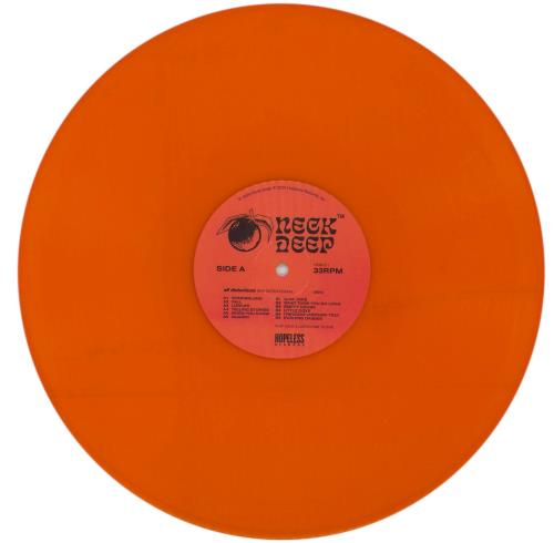 Neck Deep All Distortions Are Intentional - Orange Vinyl vinyl LP album (LP record) US QECLPAL865302