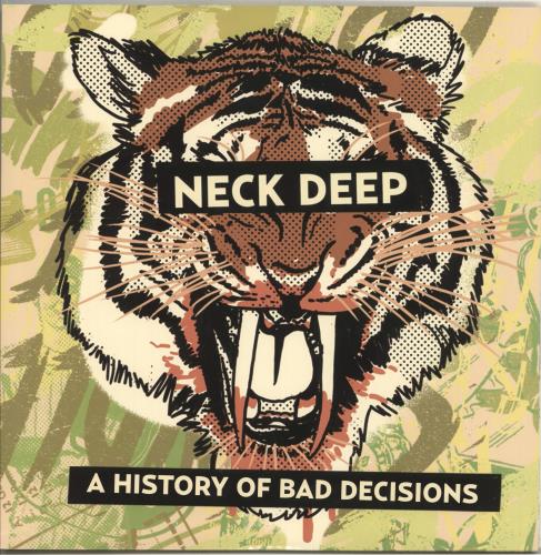 Neck Deep Rain In July/A History of Bad Decisions - Yellow in Green vinyl vinyl LP album (LP record) UK QECLPRA702519