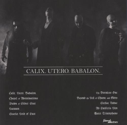 Necromass Calix. Utero. Babalon. vinyl LP album (LP record) German 8VELPCA864006