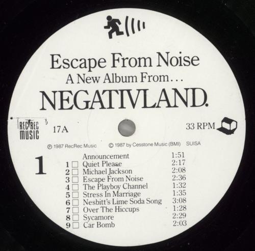 Negativland Escape From Noise - Complete vinyl LP album (LP record) Swiss NEGLPES880191