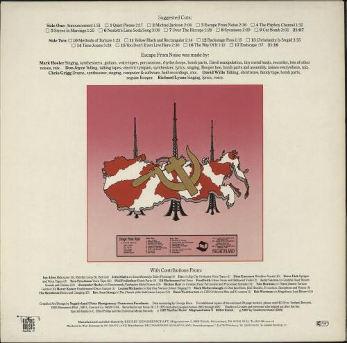Negativland Escape From Noise - Complete vinyl LP album (LP record) Swiss NEGLPES880191