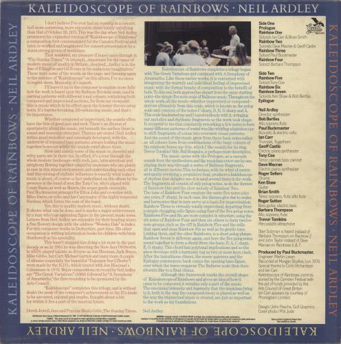 Neil Ardley Kaleidoscope Of Rainbows vinyl LP album (LP record) UK N/ALPKA371191