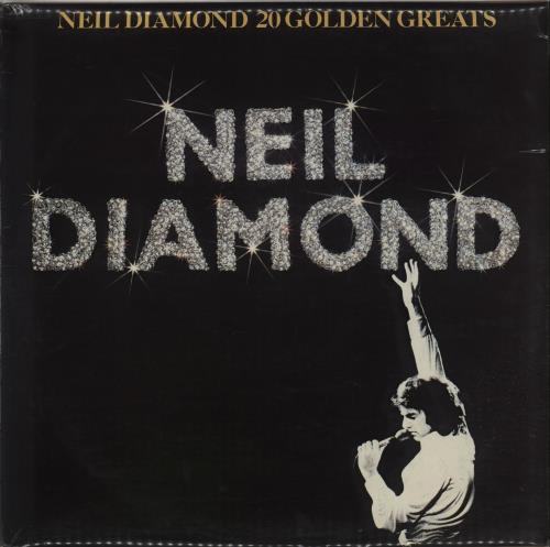 Neil Diamond 20 Golden Greats - Gold promo stamp vinyl LP album (LP record) UK NDILPGO656923