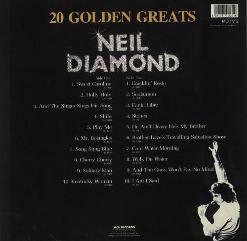 Neil Diamond 20 Golden Greats vinyl LP album (LP record) UK NDILPGO392462