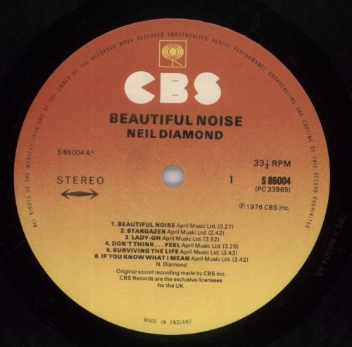Neil Diamond Beautiful Noise - Stickered Sleeve vinyl LP album (LP record) UK NDILPBE714332