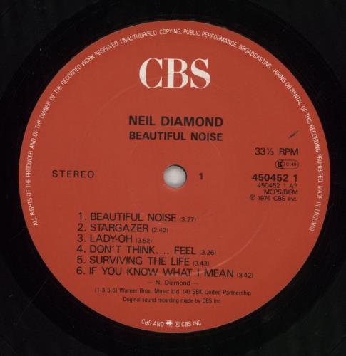 Neil Diamond Beautiful Noise vinyl LP album (LP record) UK NDILPBE685783