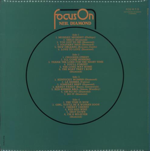 Neil Diamond Focus On 2-LP vinyl record set (Double LP Album) UK NDI2LFO363366