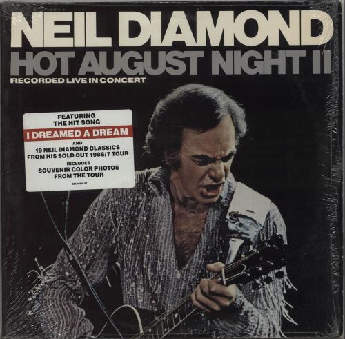 Neil Diamond Hot August Night II 2-LP vinyl record set (Double LP Album) US NDI2LHO361161