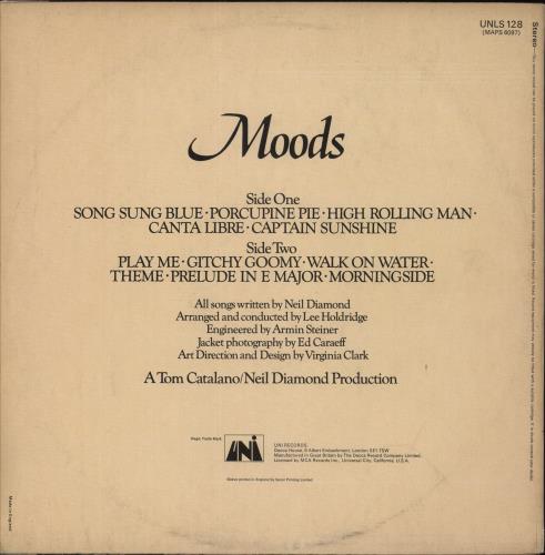 Neil Diamond Moods vinyl LP album (LP record) UK NDILPMO340787