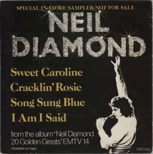 Neil Diamond Special Instore Sampler 7" vinyl single (7 inch record / 45) UK NDI07SP84014