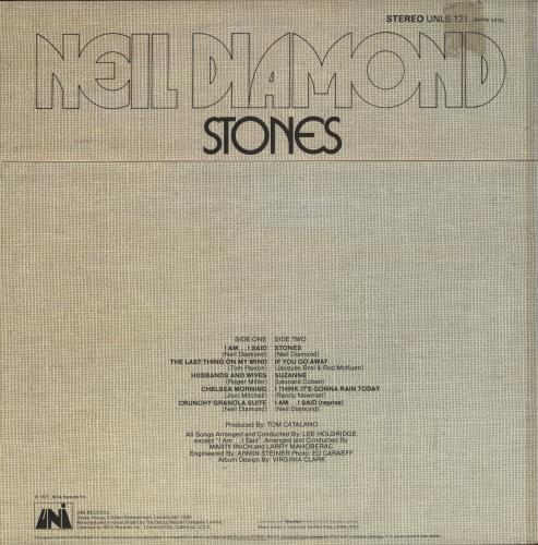 Neil Diamond Stones vinyl LP album (LP record) UK NDILPST340786