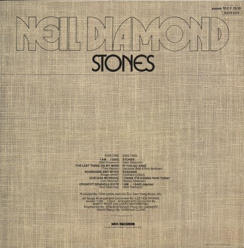 Neil Diamond Stones vinyl LP album (LP record) UK NDILPST393914