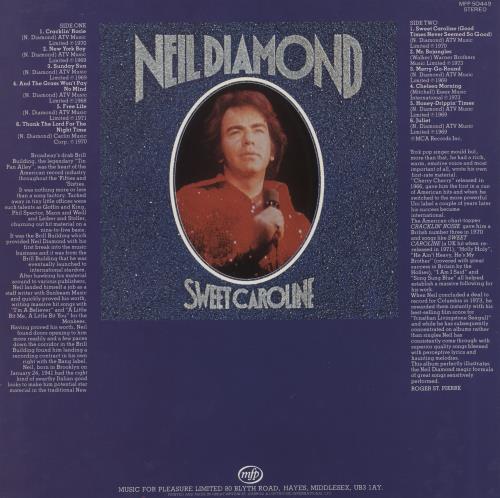 Neil Diamond Sweet Caroline vinyl LP album (LP record) UK NDILPSW416466