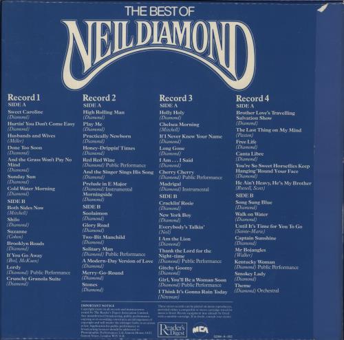 Neil Diamond The Best Of Neil Diamond Vinyl Box Set UK NDIVXTH248649