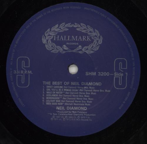 Neil Diamond The Best Of Neil Diamond vinyl LP album (LP record) UK NDILPTH331403