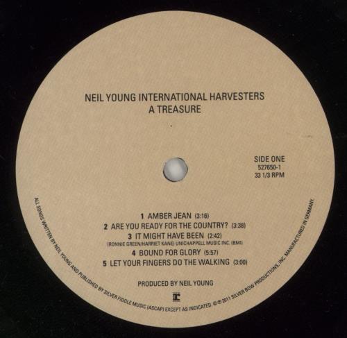 Neil Young A Treasure 2-LP vinyl record set (Double LP Album) US YOU2LAT867153