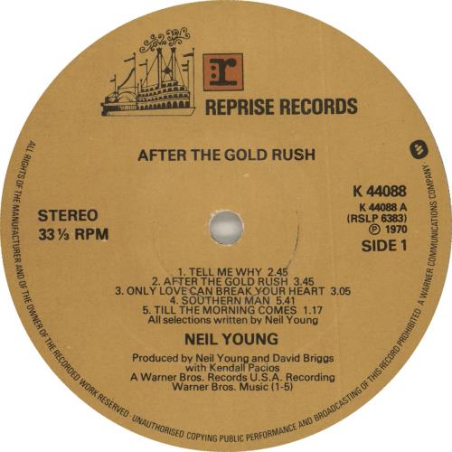 Neil Young After The Gold Rush - 3rd vinyl LP album (LP record) UK YOULPAF718651
