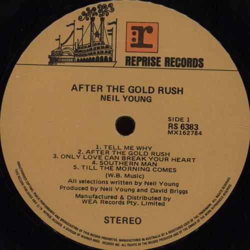 Neil Young After The Gold Rush vinyl LP album (LP record) Australian YOULPAF670840