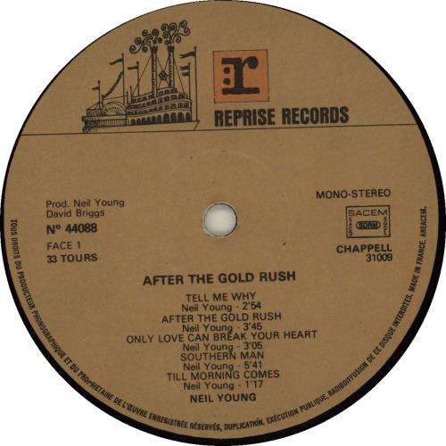 Neil Young After The Gold Rush vinyl LP album (LP record) French YOULPAF679994