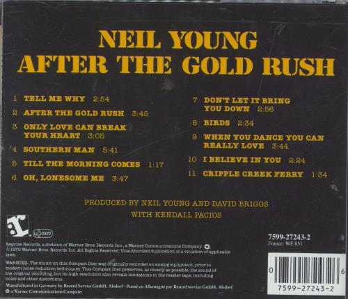 Neil Young After The Gold Rush CD album (CDLP) UK YOUCDAF831686