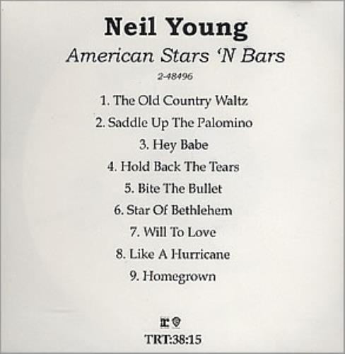 Neil Young American Stars 'N Bars CD-R acetate US YOUCRAM356067