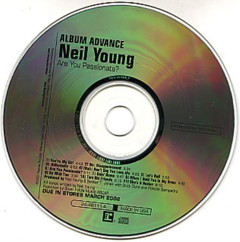 Neil Young Are You Passionate? CD album (CDLP) US YOUCDAR216484
