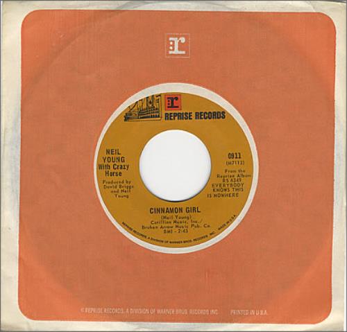 Neil Young Cinnamon Girl 7" vinyl single (7 inch record / 45) US YOU07CI63827