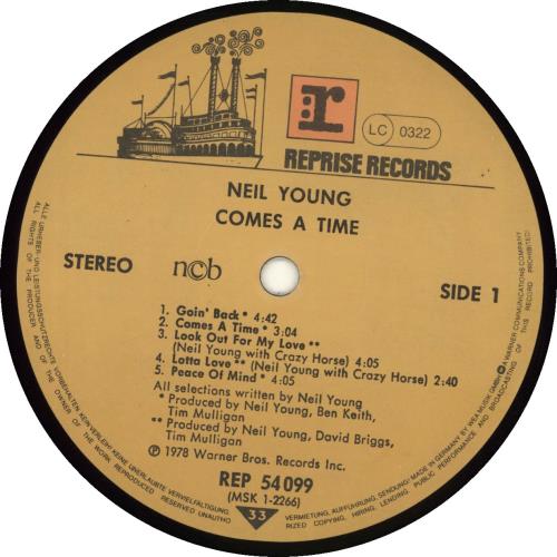 Neil Young Comes A Time vinyl LP album (LP record) Swedish YOULPCO691319