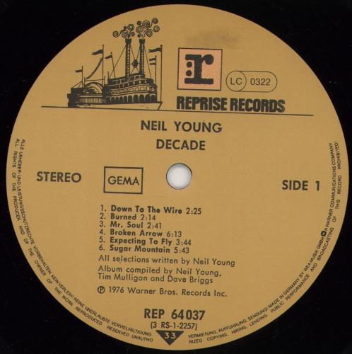 Neil Young Decade 3-LP vinyl record set (Triple LP Album) German YOU3LDE707782
