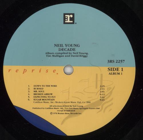 Neil Young Decade 3-LP vinyl record set (Triple LP Album) US YOU3LDE781157