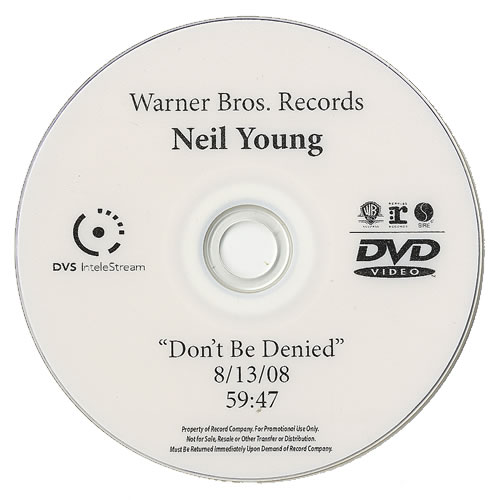 Neil Young Don't Be Denied promo DVD-R US YOUDRDO494004