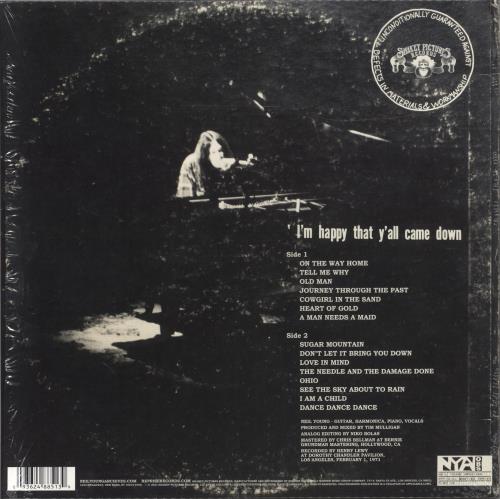 Neil Young Dorothy Chandler Pavilion 1971 vinyl LP album (LP record) UK YOULPDO859809