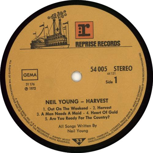 Neil Young Harvest - Complete vinyl LP album (LP record) German YOULPHA702941