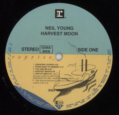 Neil Young Harvest Moon - EX vinyl LP album (LP record) German YOULPHA637872