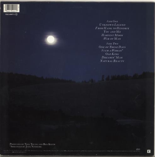 Neil Young Harvest Moon - VG vinyl LP album (LP record) German YOULPHA718680