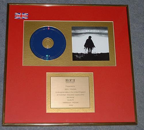 Neil Young Harvest Moon award disc UK YOUAWHA272687
