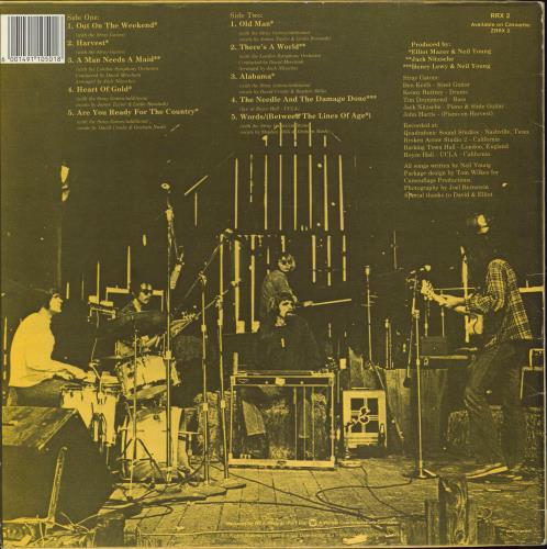 Neil Young Harvest vinyl LP album (LP record) South African YOULPHA775363