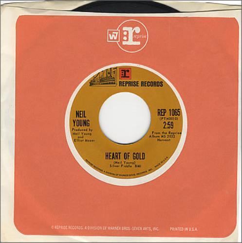 Neil Young Heart Of Gold 7" vinyl single (7 inch record / 45) US YOU07HE303697