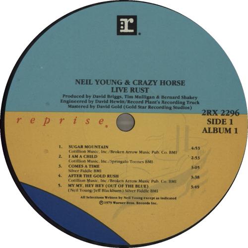 Neil Young Live Rust 2-LP vinyl record set (Double LP Album) US YOU2LLI687245