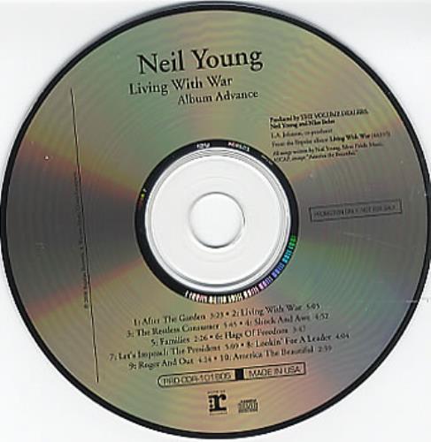 Neil Young Living With War CD album (CDLP) US YOUCDLI362154