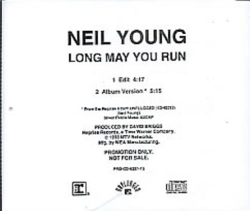 Neil Young Long May You Run CD single (CD5 / 5") US YOUC5LO49175