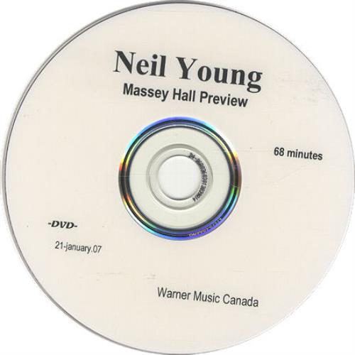 Neil Young Massey Hall Preview promo DVD-R Canadian YOUDRMA432717