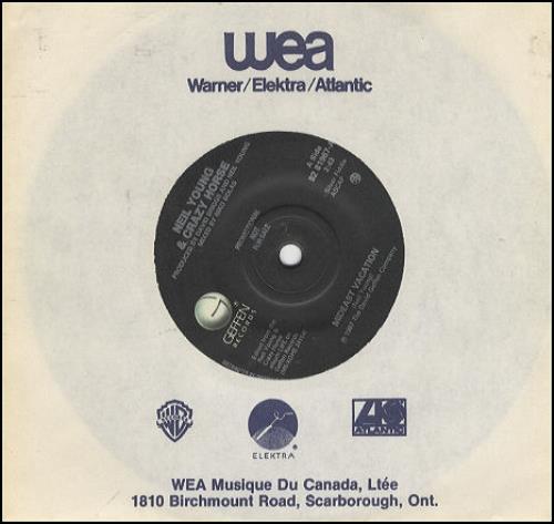 Neil Young Mideast Vacation 7" vinyl single (7 inch record / 45) Canadian YOU07MI65537