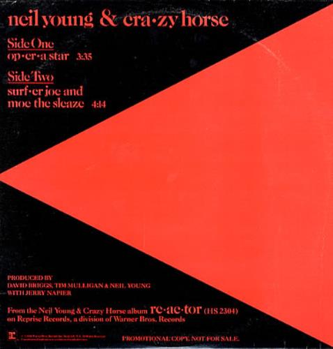 Neil Young Opera Star 12" vinyl single (12 inch record / Maxi-single) US YOU12OP74462