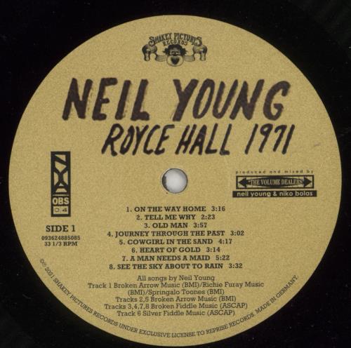 Neil Young Royce Hall 1971 vinyl LP album (LP record) UK YOULPRO867046