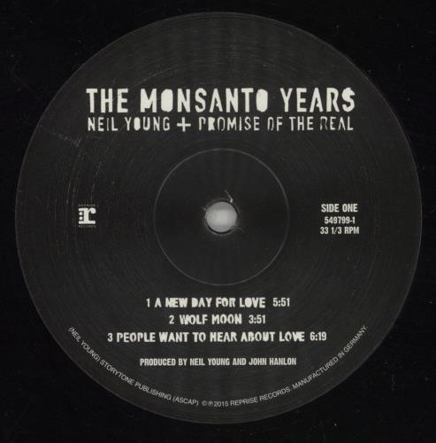Neil Young The Monsanto Years 2-LP vinyl record set (Double LP Album) UK YOU2LTH887584