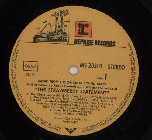 Neil Young The Strawberry Statement 2-LP vinyl record set (Double LP Album) German YOU2LTH867420