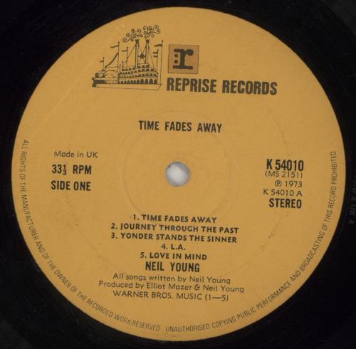 Neil Young Time Fades Away - 1st + Insert - EX vinyl LP album (LP record) UK YOULPTI522372